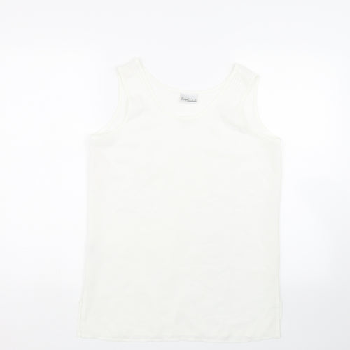 Design Essentials Womens White   Basic Tank Size 12