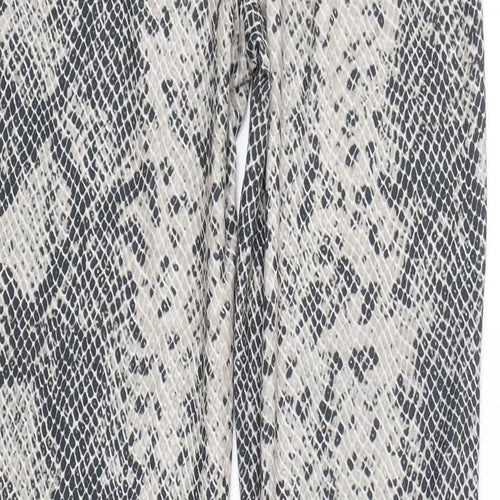 Reclaimed Vintage Womens Beige Animal Print  Capri Leggings Size 8 L30 in
