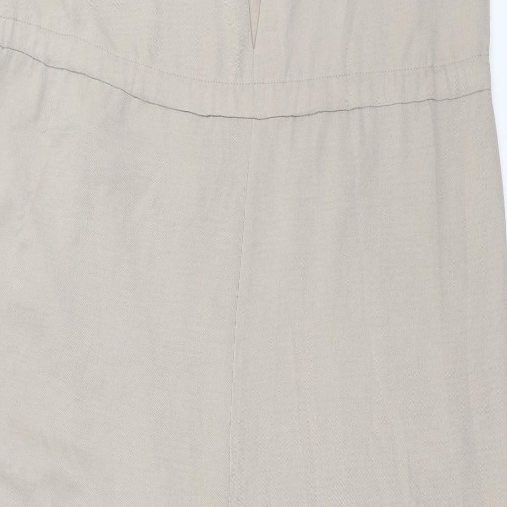 George Womens Beige   Jumpsuit One-Piece Size 16 L23 in