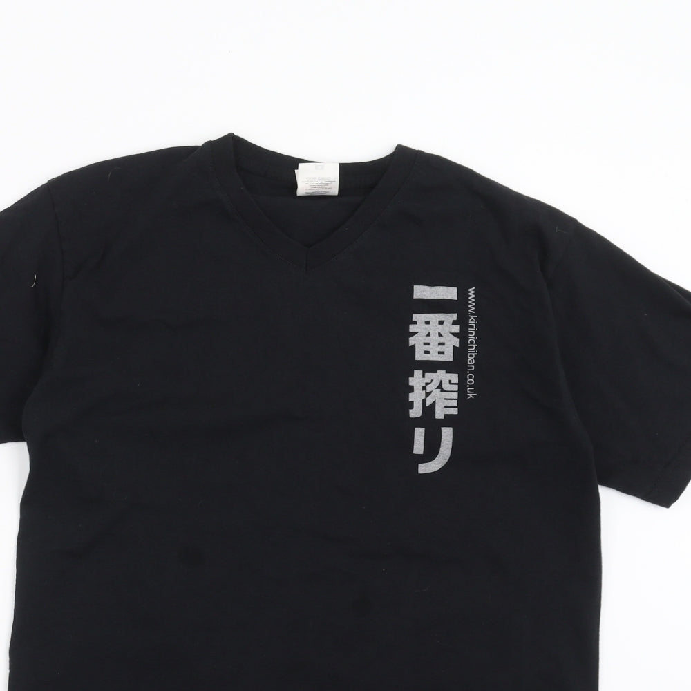 Fruit of the Loom Mens Black    T-Shirt Size M  - Kirin