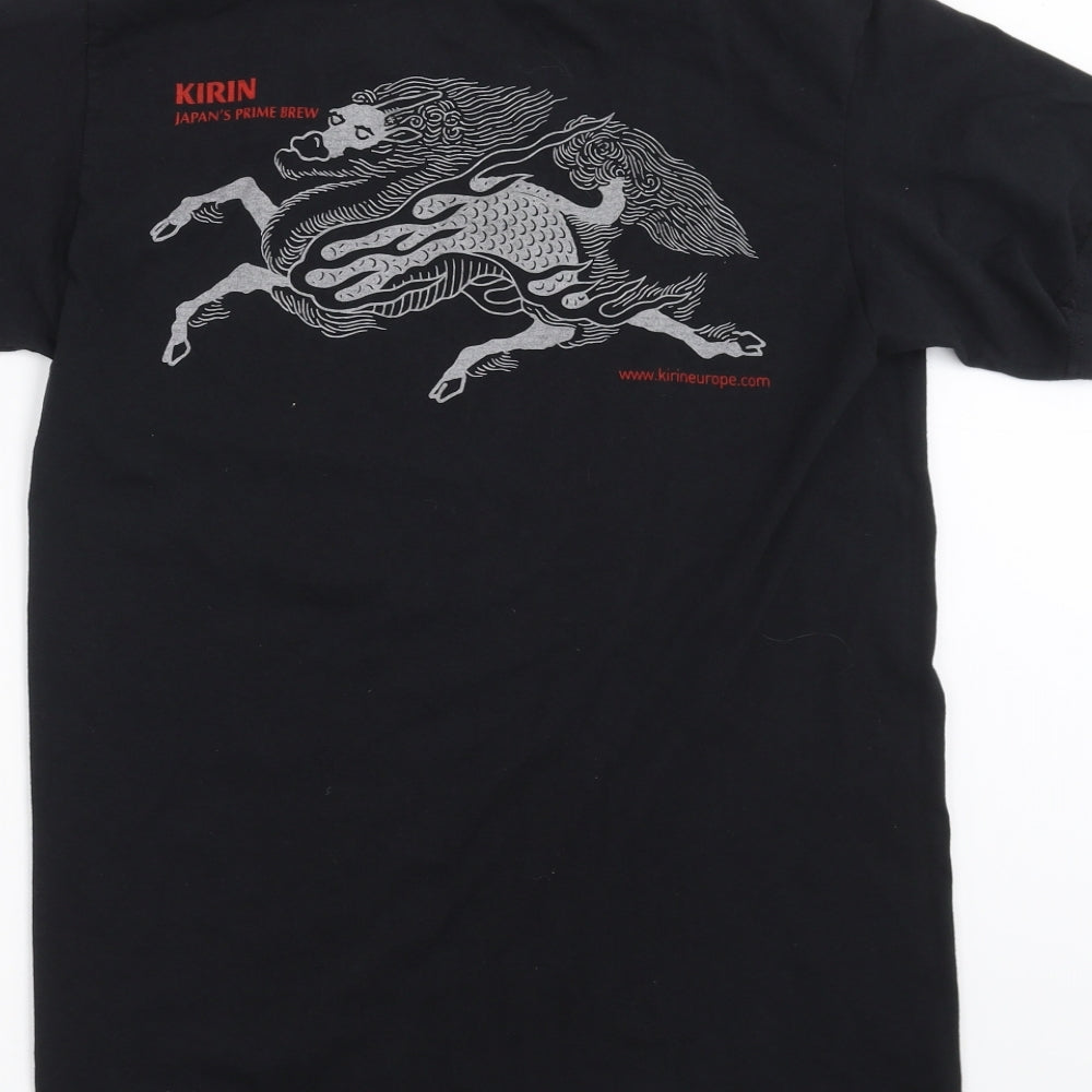 Fruit of the Loom Mens Black    T-Shirt Size M  - Kirin