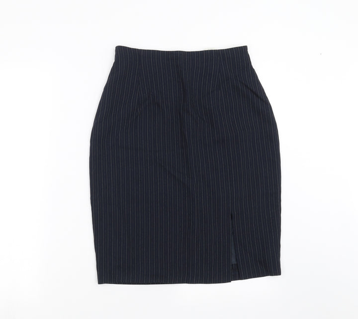 Richards Womens Blue Striped Straight & Pencil Skirt Size 12