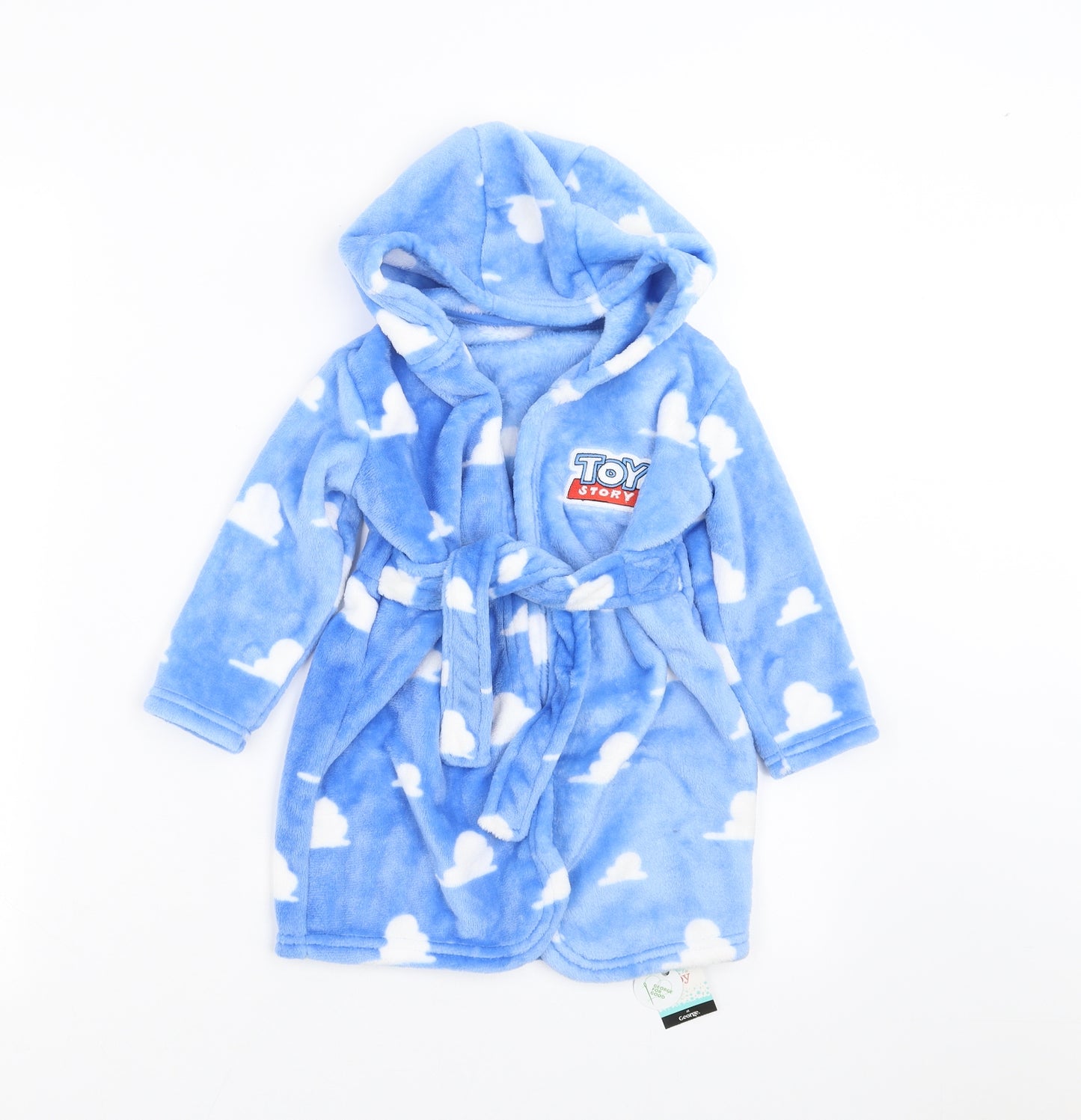 George Baby Blue Solid   Robe Size 18-24 Months  - TOY STORY