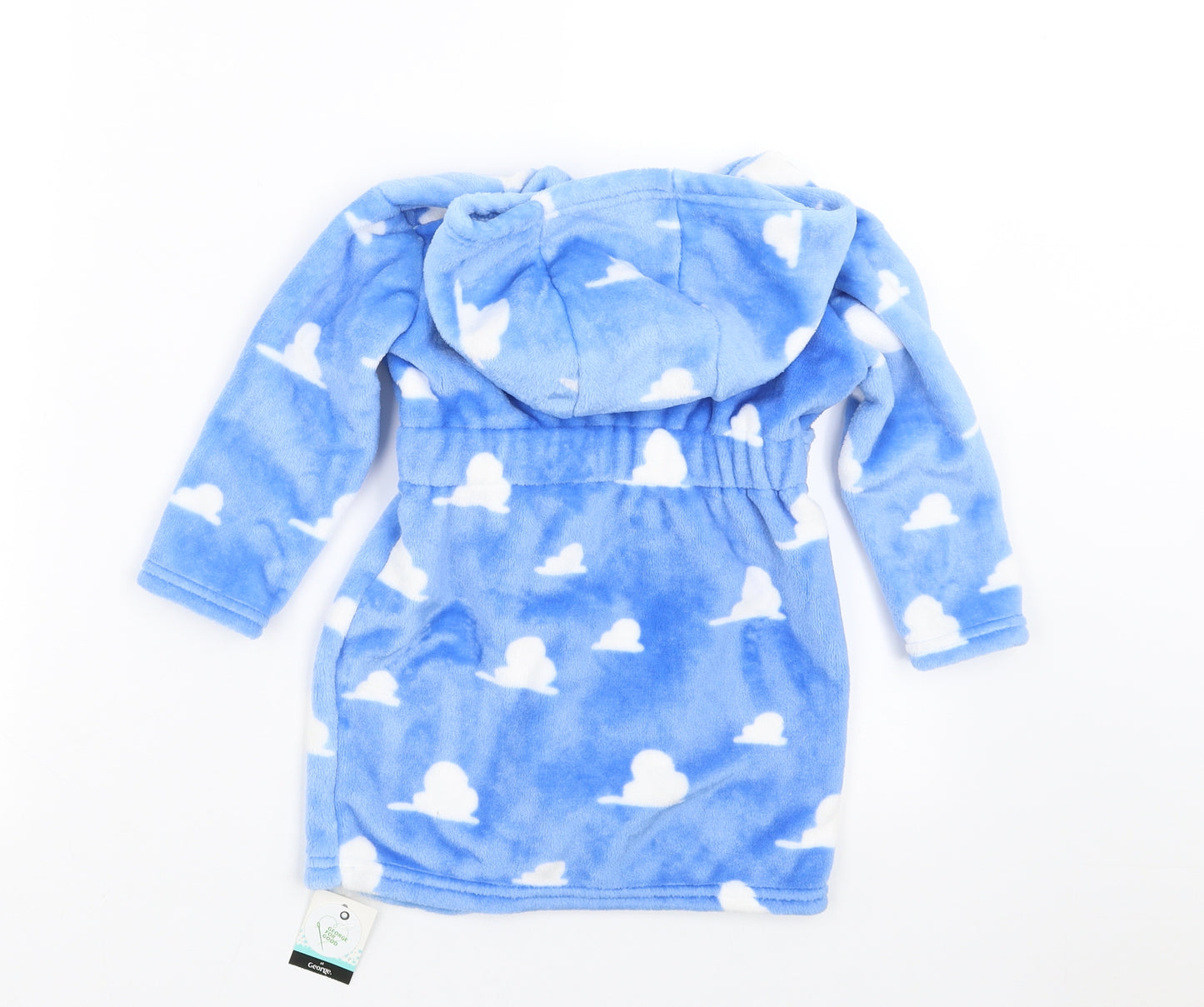 George Baby Blue Solid   Robe Size 18-24 Months  - TOY STORY