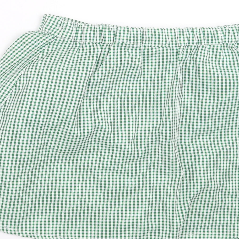 TU Girls Green Check  A-Line Skirt Size 8 Years - school wear