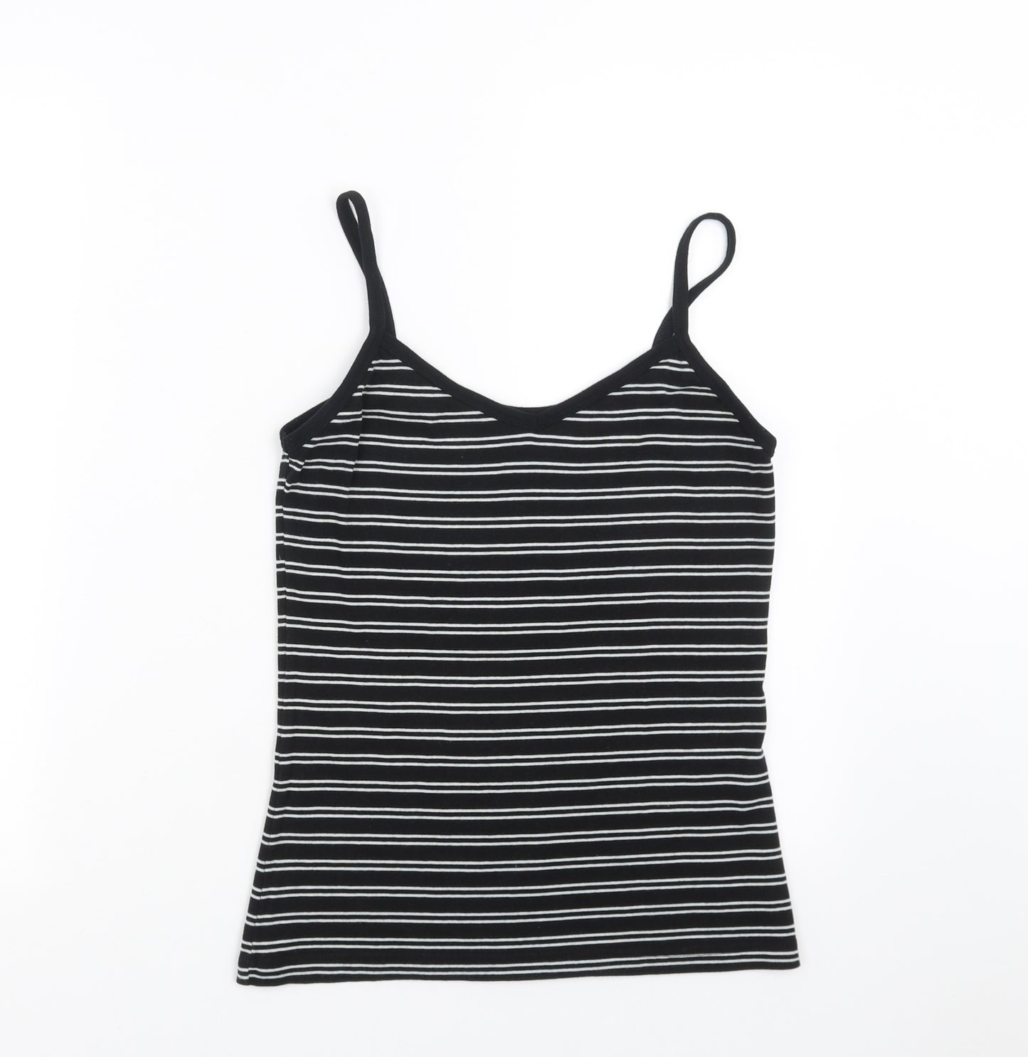 evie Womens Black Striped  Camisole T-Shirt Size 14
