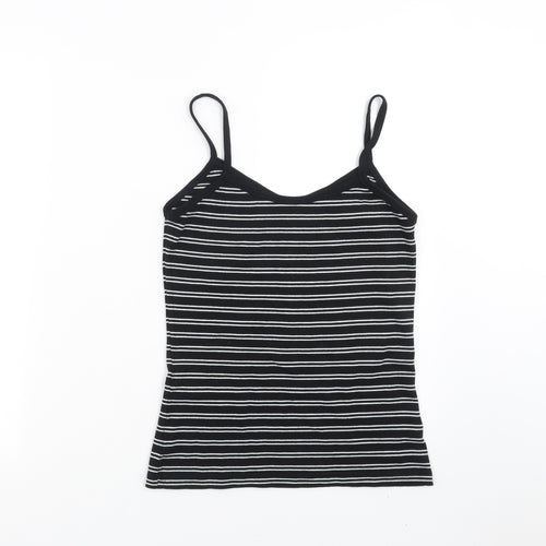 evie Womens Black Striped  Camisole T-Shirt Size 14