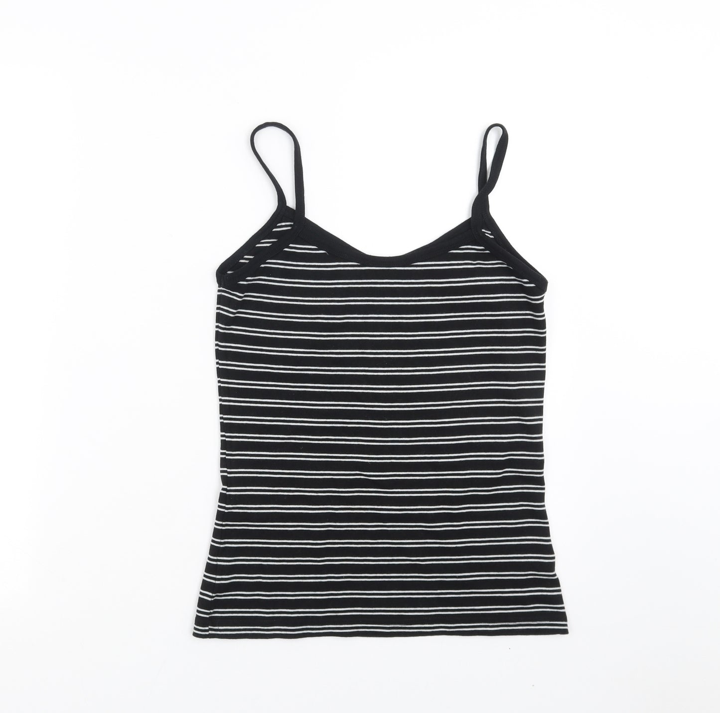 evie Womens Black Striped  Camisole T-Shirt Size 14