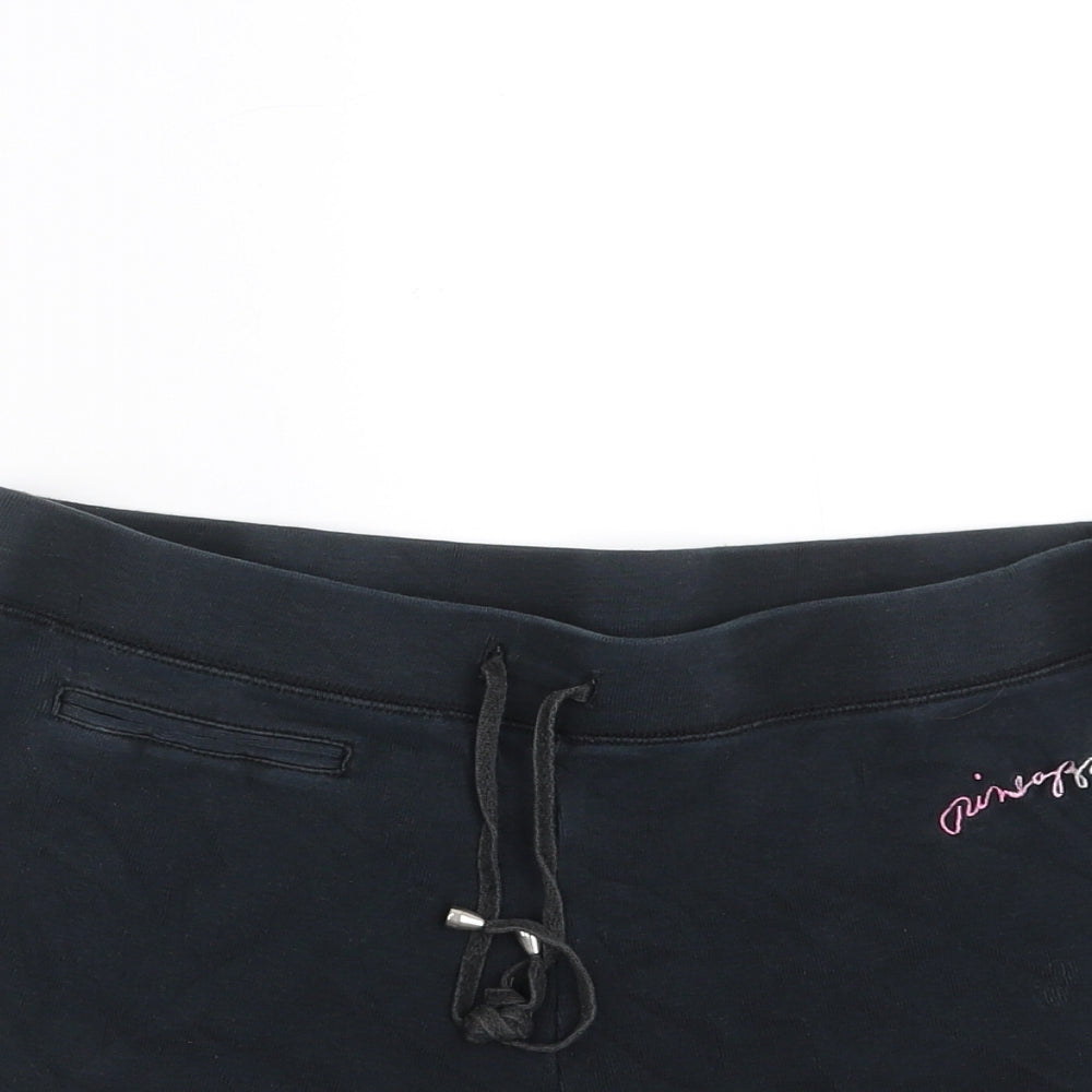 Pineapple Womens Black   Hot Pants Shorts Size 10