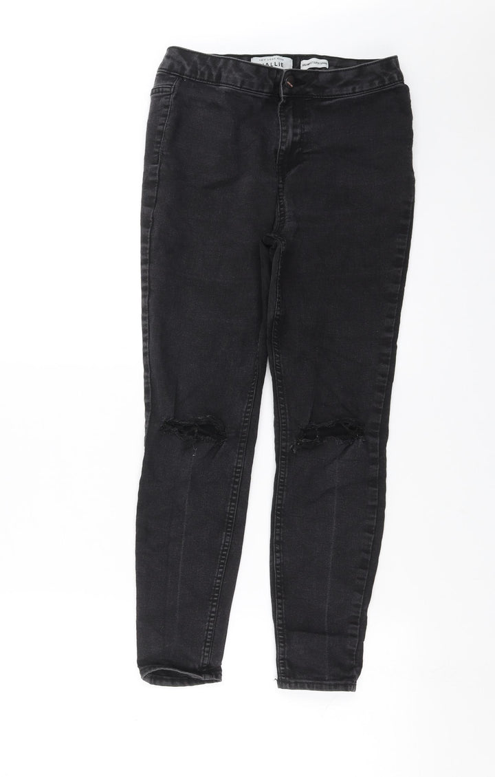 New Look Womens Black Denim Skinny Jeans Size 12 L24 in - super skinny