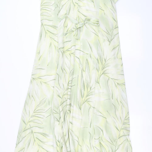 Chianti Womens Green Floral  A-Line  Size 14  - leaf print