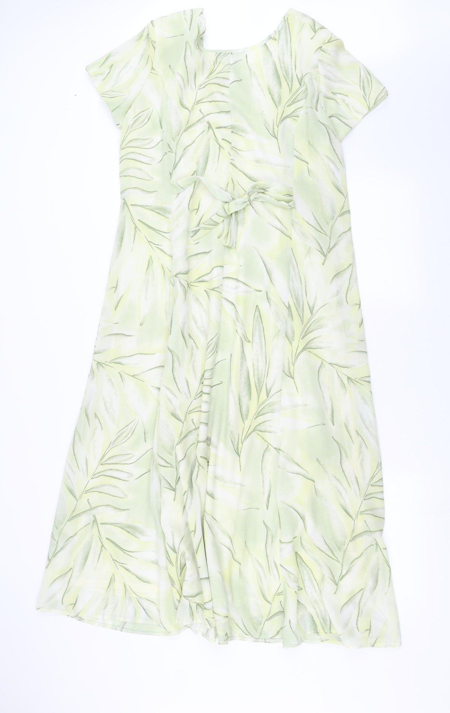 Chianti Womens Green Floral  A-Line  Size 14  - leaf print