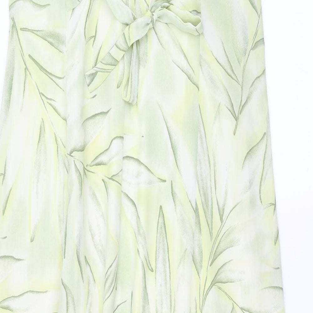 Chianti Womens Green Floral  A-Line  Size 14  - leaf print
