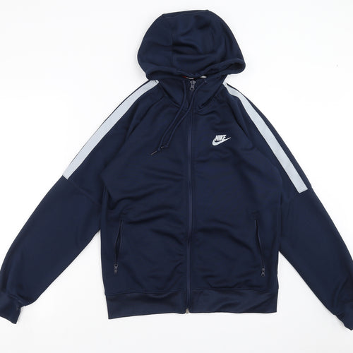Nike Mens Blue   Full Zip Hoodie Size M