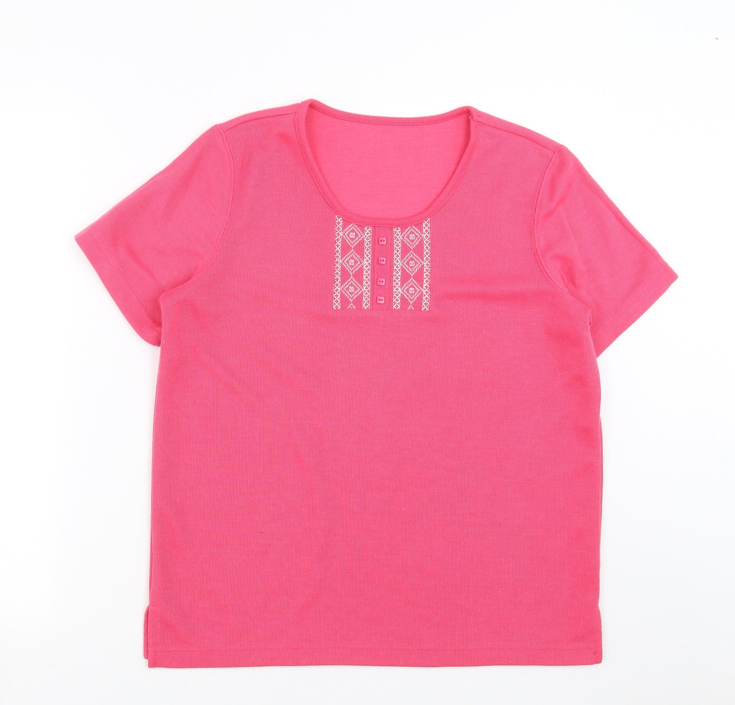 BM Womens Pink   Basic T-Shirt Size S  - Embroidered detail