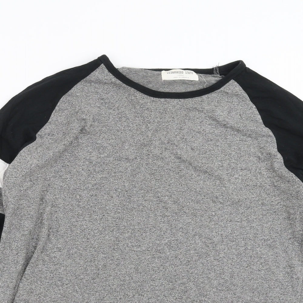 Cedar Wood State Mens Grey    T-Shirt Size L