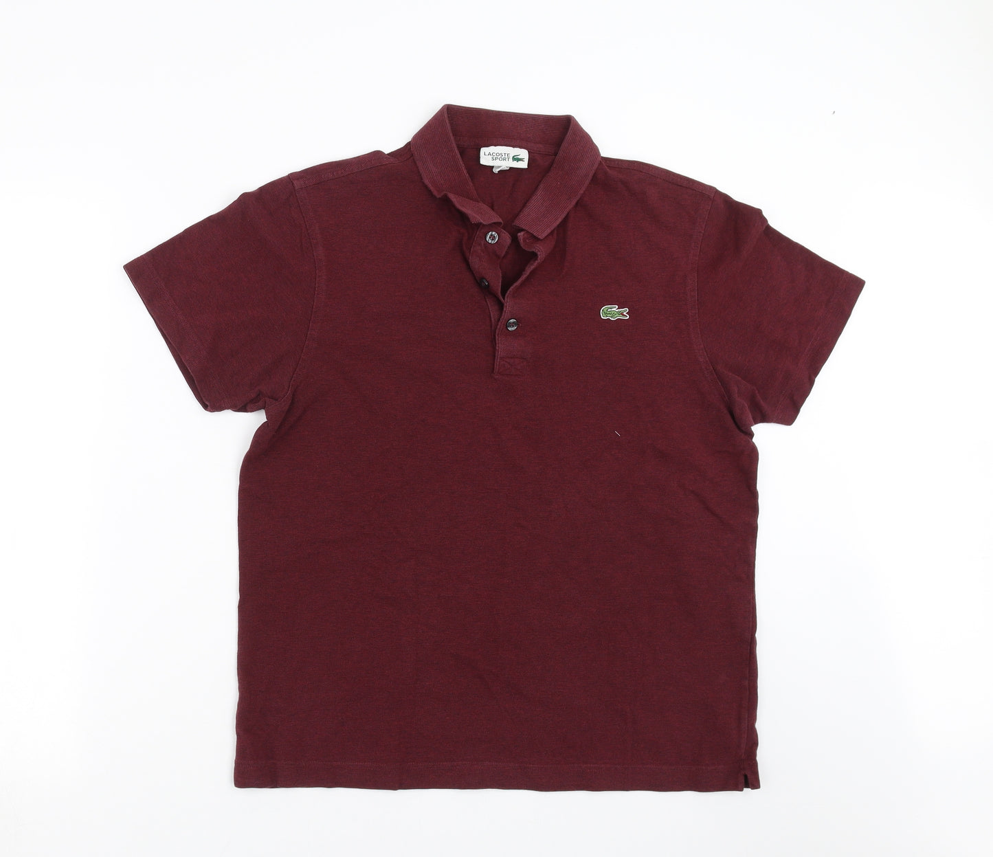 Lacoste Mens Purple    Polo Size L  - burgundy