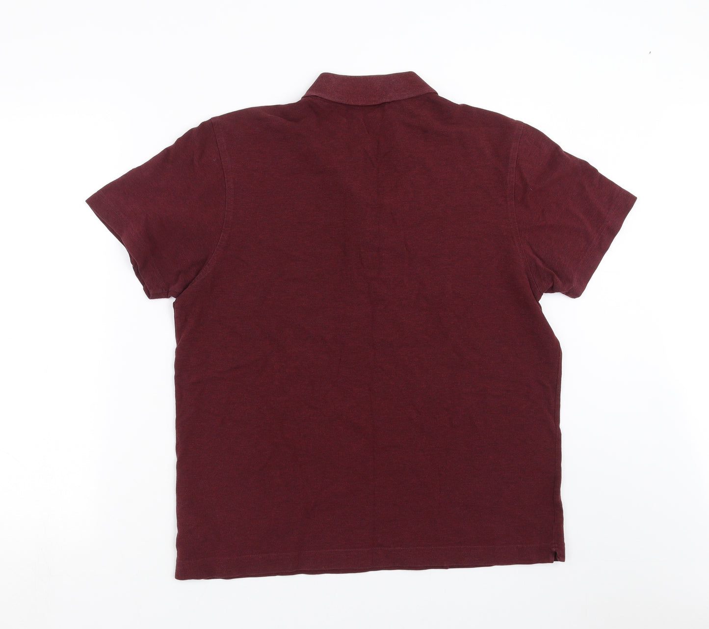 Lacoste Mens Purple    Polo Size L  - burgundy