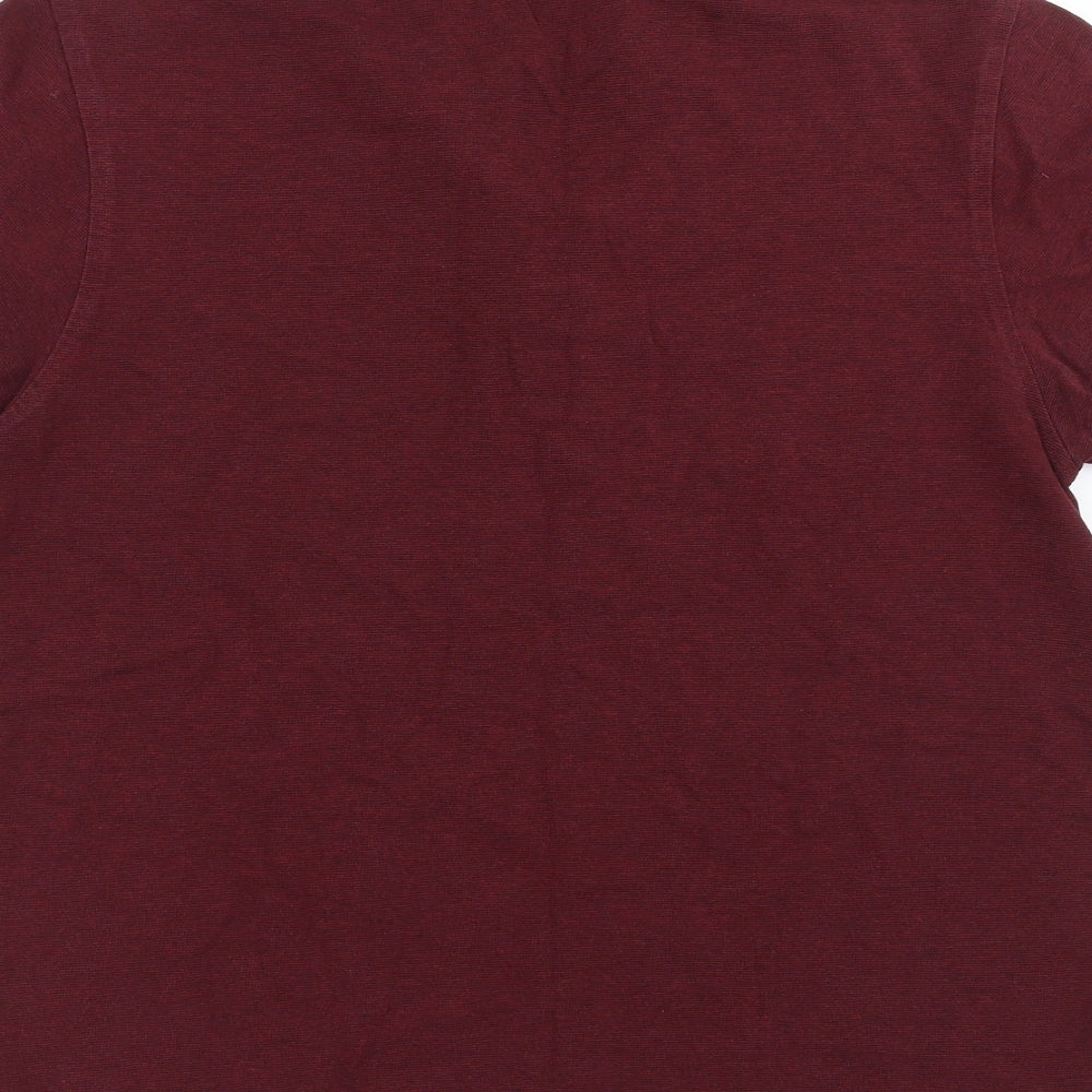 Lacoste Mens Purple    Polo Size L  - burgundy