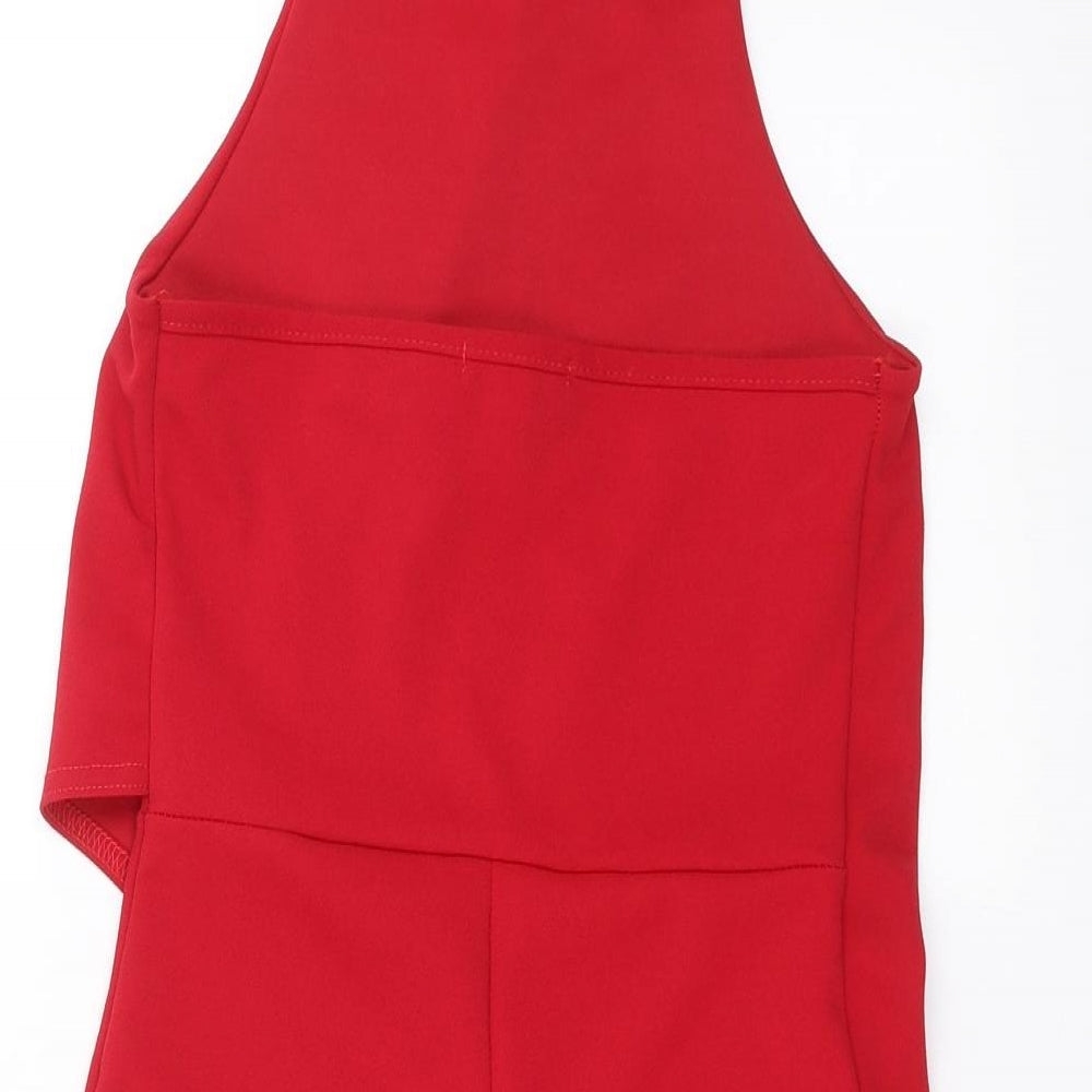 PRETTYLITTLETHING Womens Red   Playsuit One-Piece Size 6