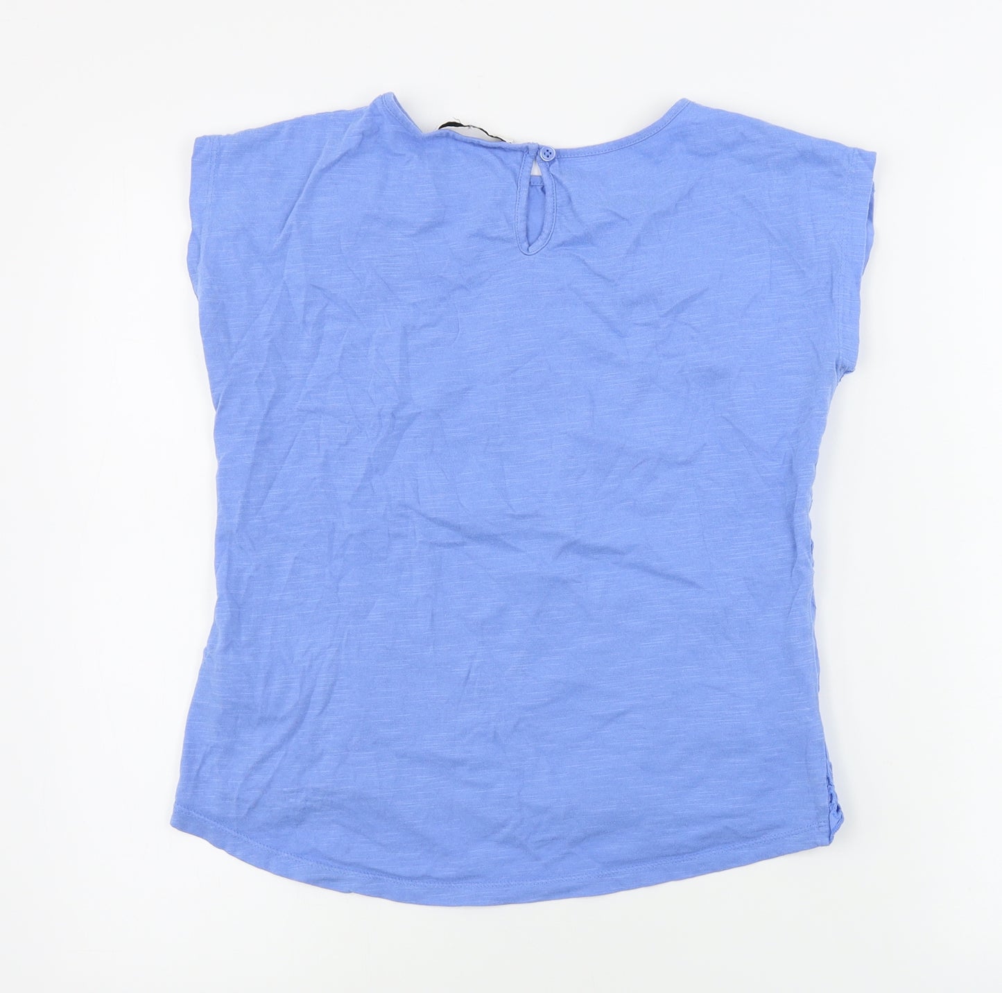 Marks and Spencer  Girls Blue Floral  Basic T-Shirt Size 12-13 Years