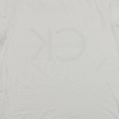 Calvin Klein  Mens White    T-Shirt Size L