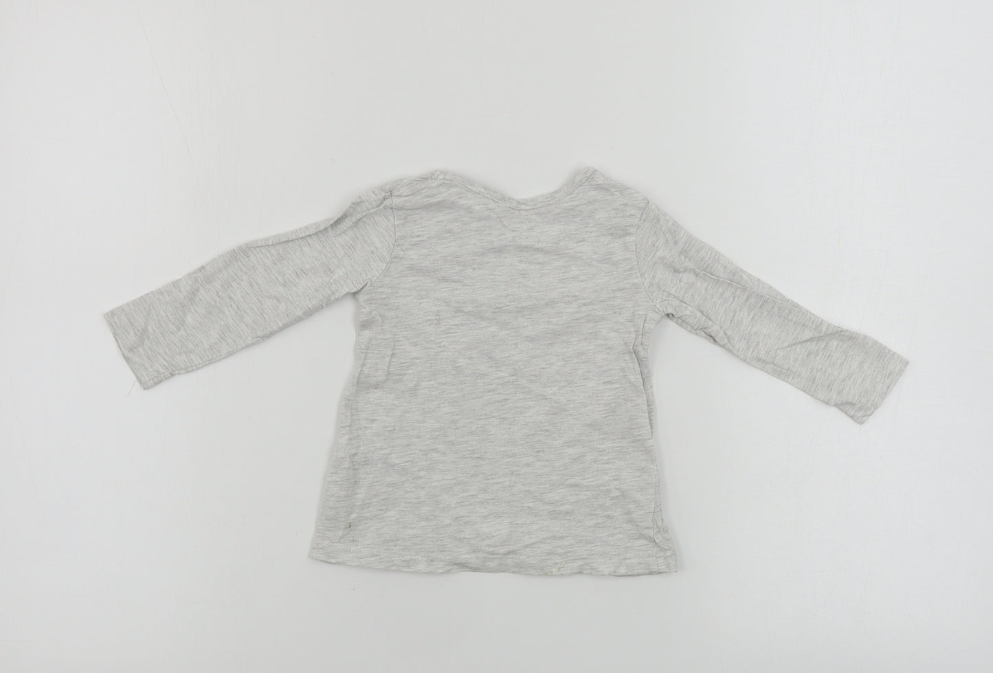 George  Girls Grey   Basic T-Shirt Size 6-9 Months