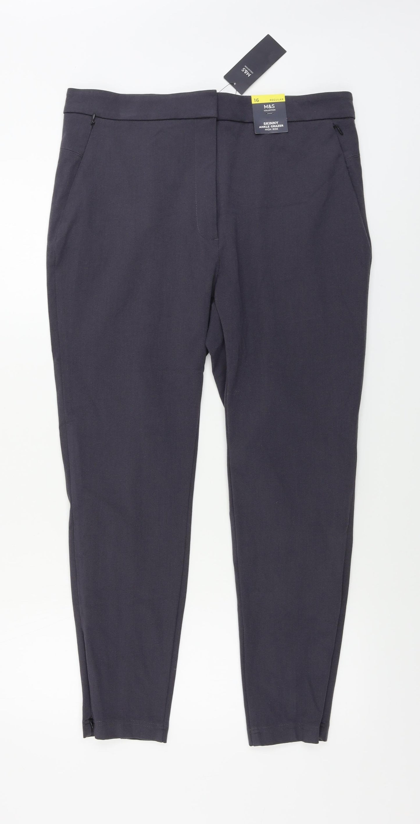 Marks and Spencer  Womens Grey   Trousers  Size 16 L26 in