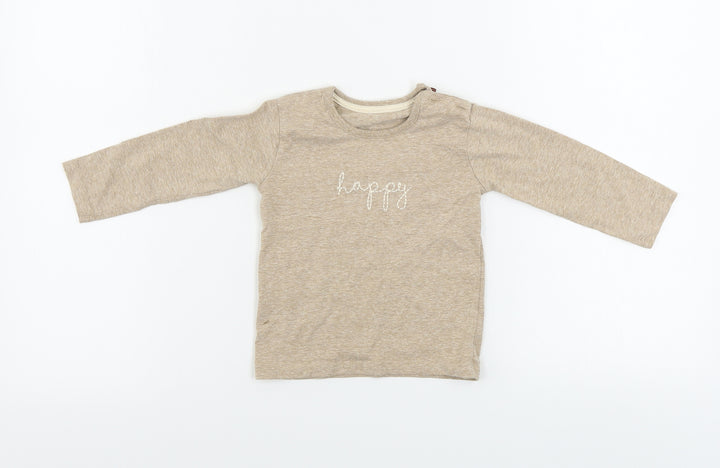 George  Girls Beige   Basic T-Shirt Size 9-12 Months