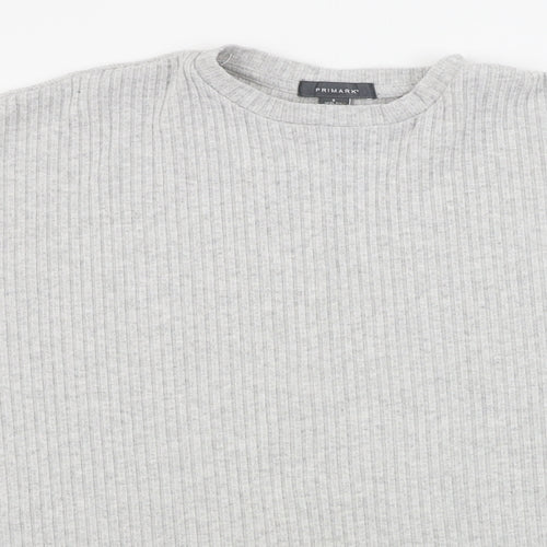 Primark  Womens Grey Striped  Pullover Jumper Size L
