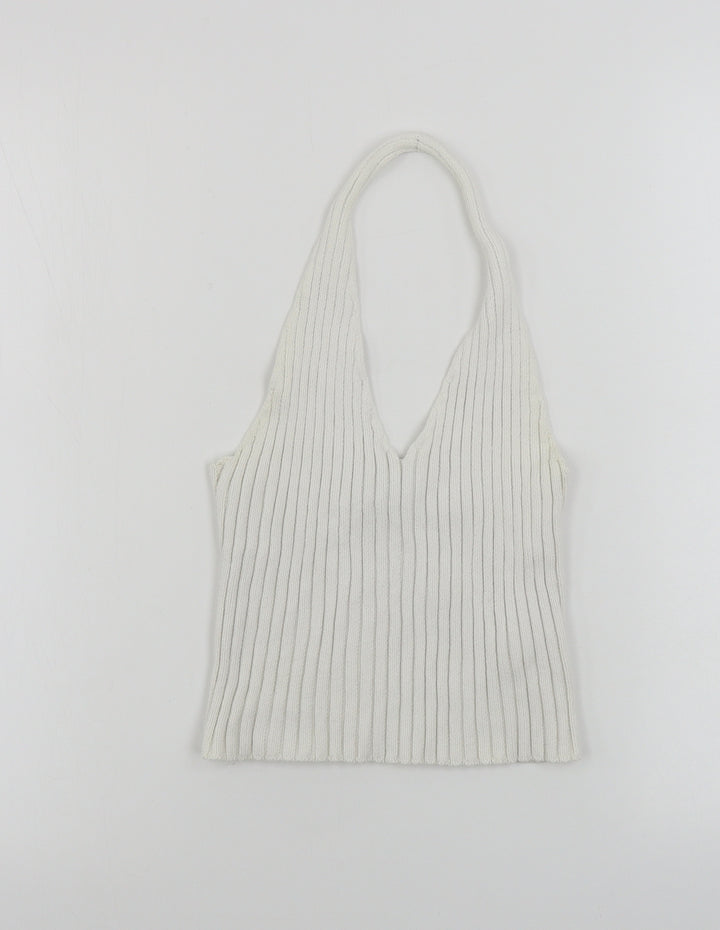 FOREVER 21 Womens White Basic T-Shirt Size S