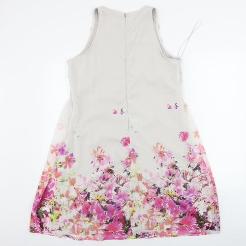 Dorothy Perkins  Womens White Floral  A-Line  Size 18
