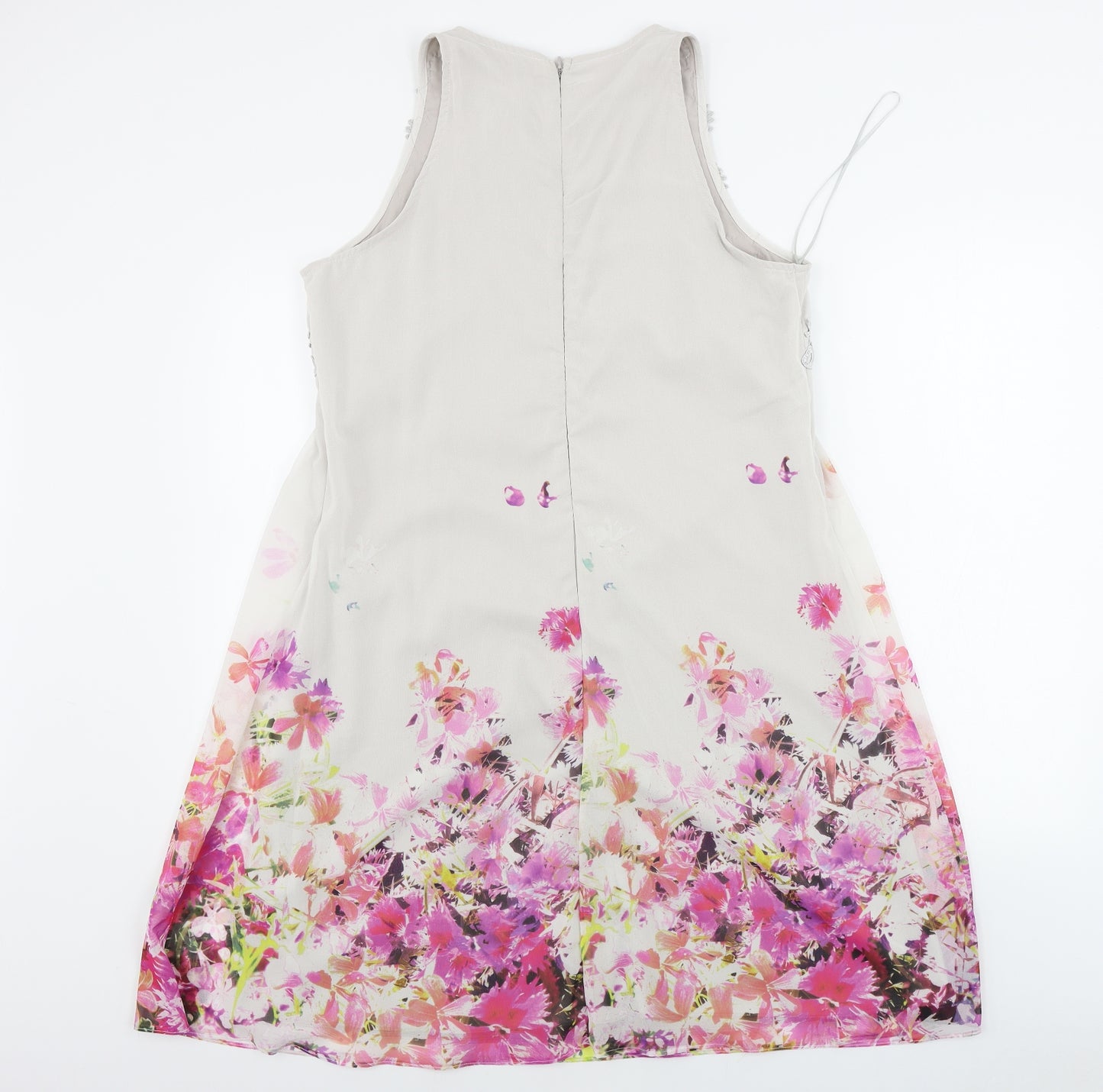 Dorothy Perkins  Womens White Floral  A-Line  Size 18