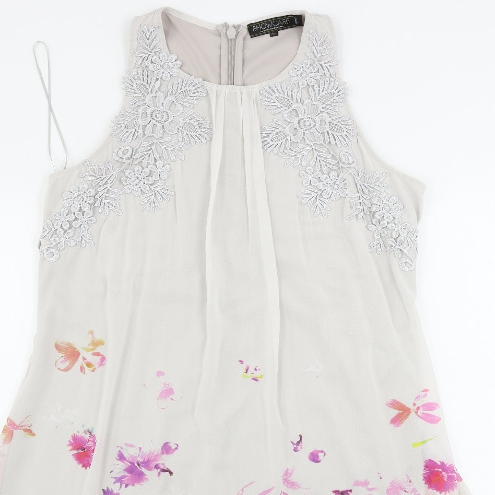 Dorothy Perkins  Womens White Floral  A-Line  Size 18
