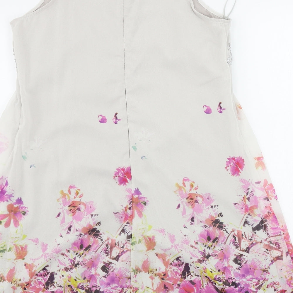 Dorothy Perkins  Womens White Floral  A-Line  Size 18