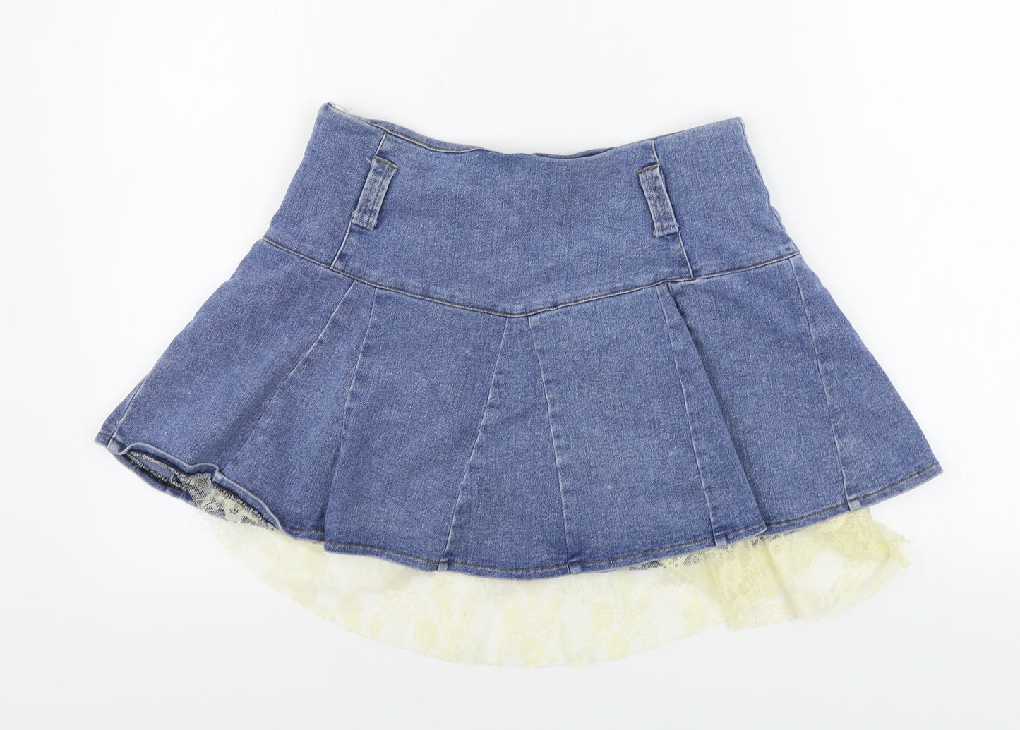 Preworn  Womens Blue   A-Line Skirt Size S