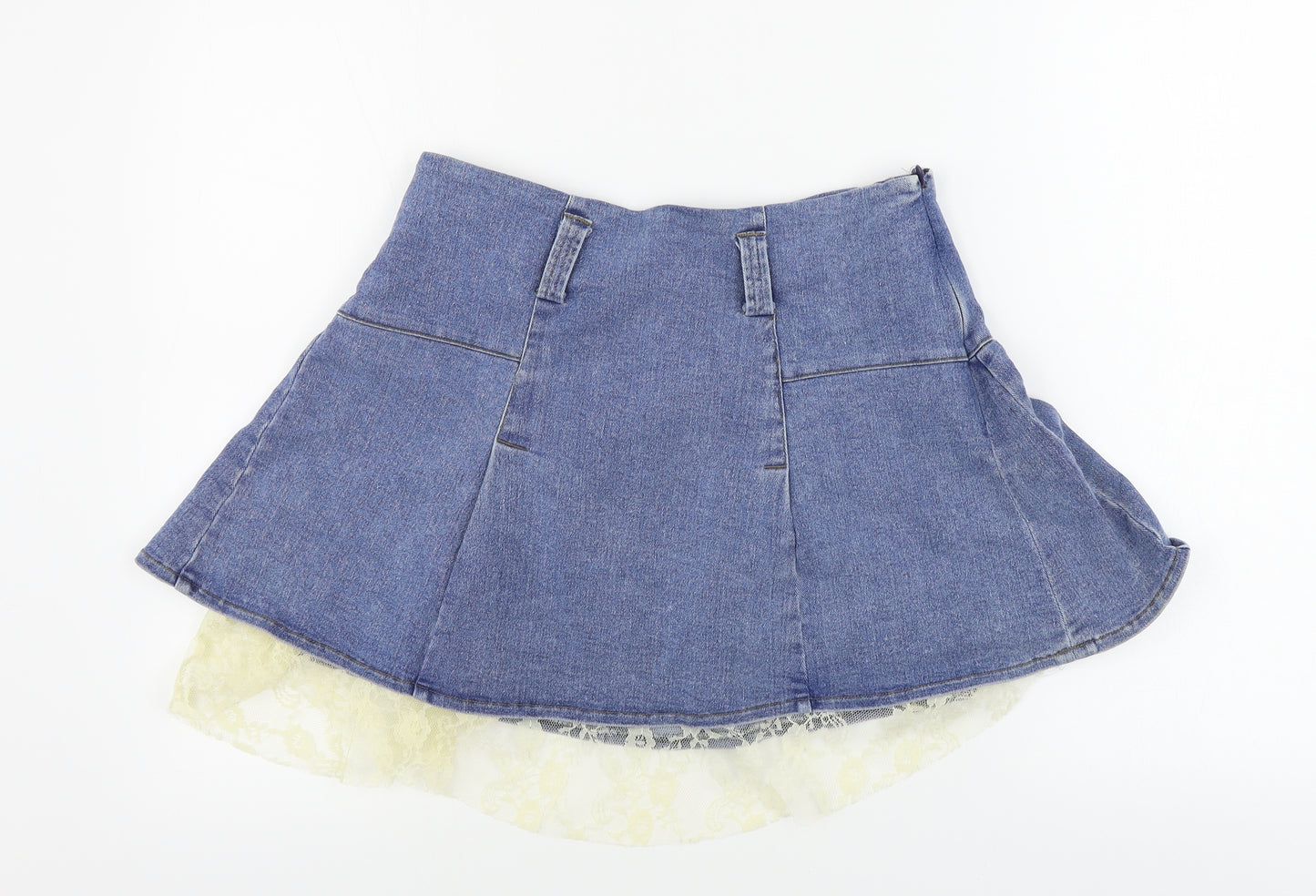 Preworn  Womens Blue   A-Line Skirt Size S