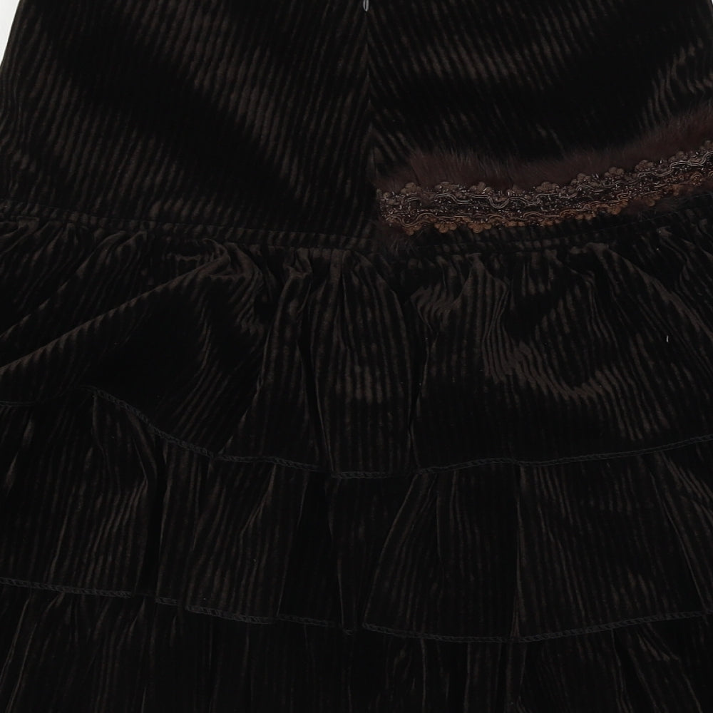 Preworn  Womens Brown   A-Line Skirt Size M