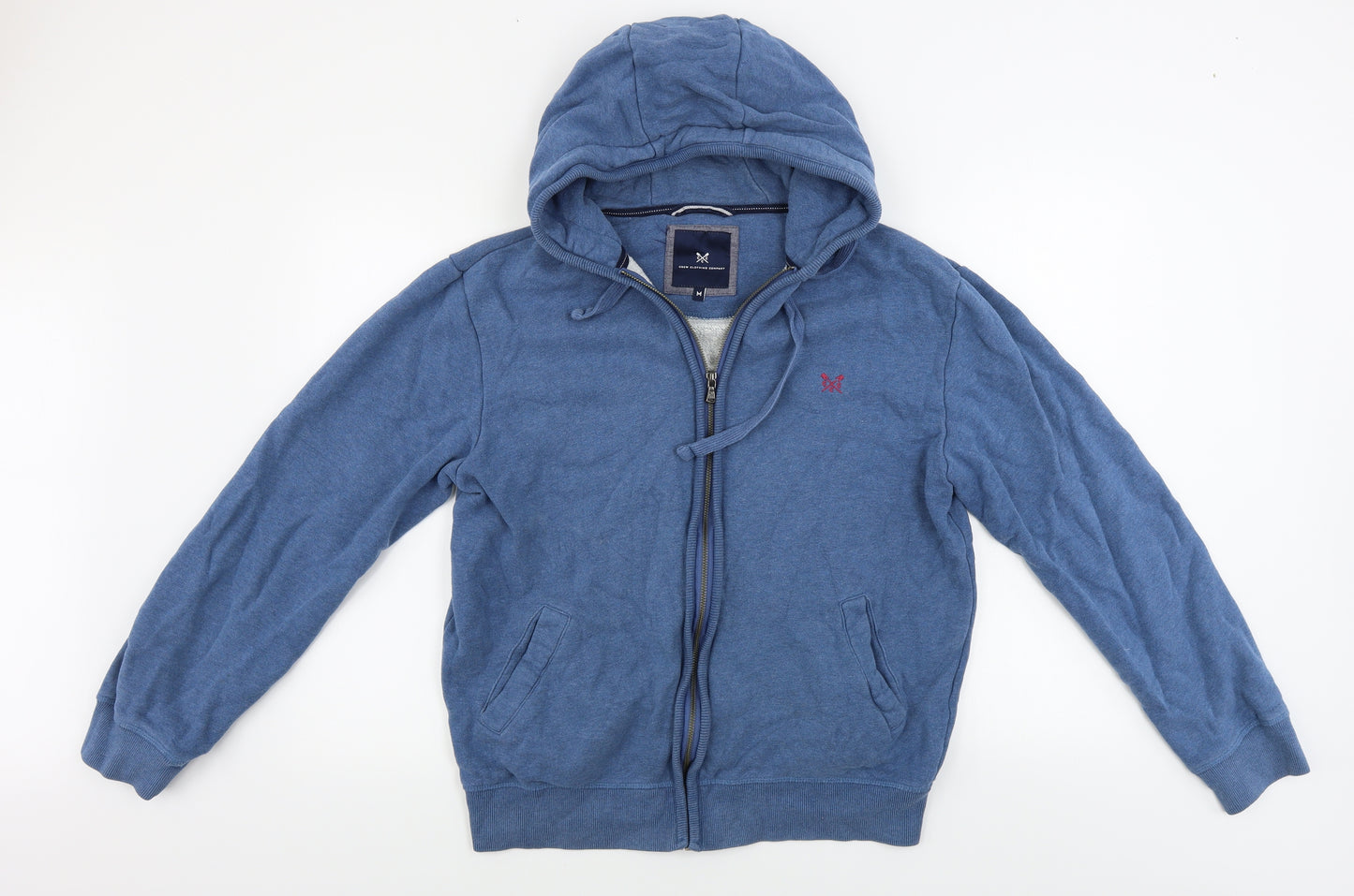 Crew Clothing  Mens Blue   Full Zip Hoodie Size M