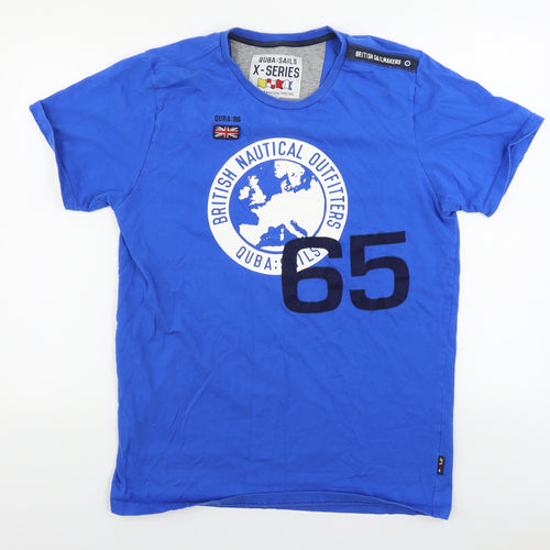 Quba Sails Mens Blue    T-Shirt Size L