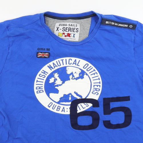 Quba Sails Mens Blue    T-Shirt Size L
