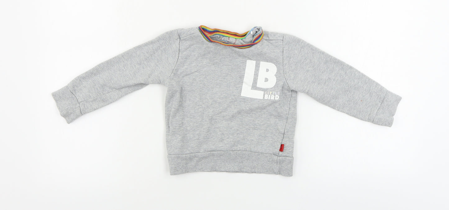 Little Bird Boys Grey   Pullover Jumper Size 18-24 Months