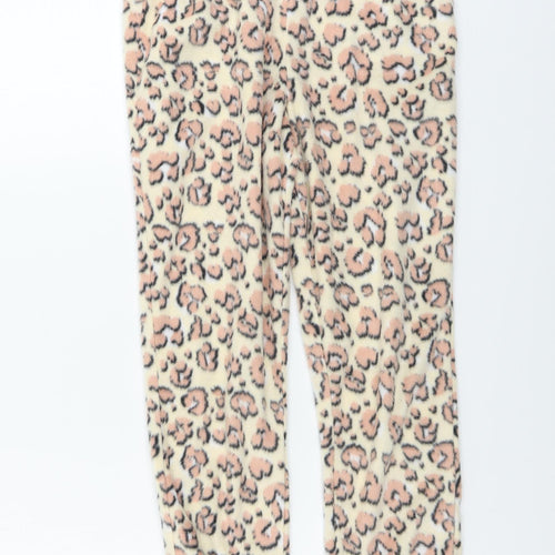 Preworn  Womens Beige Animal Print  Sweatpants Trousers Size 10 L25 in