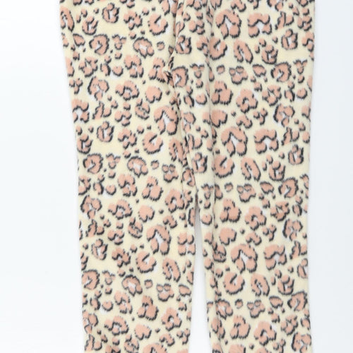 Preworn  Womens Beige Animal Print  Sweatpants Trousers Size 10 L25 in
