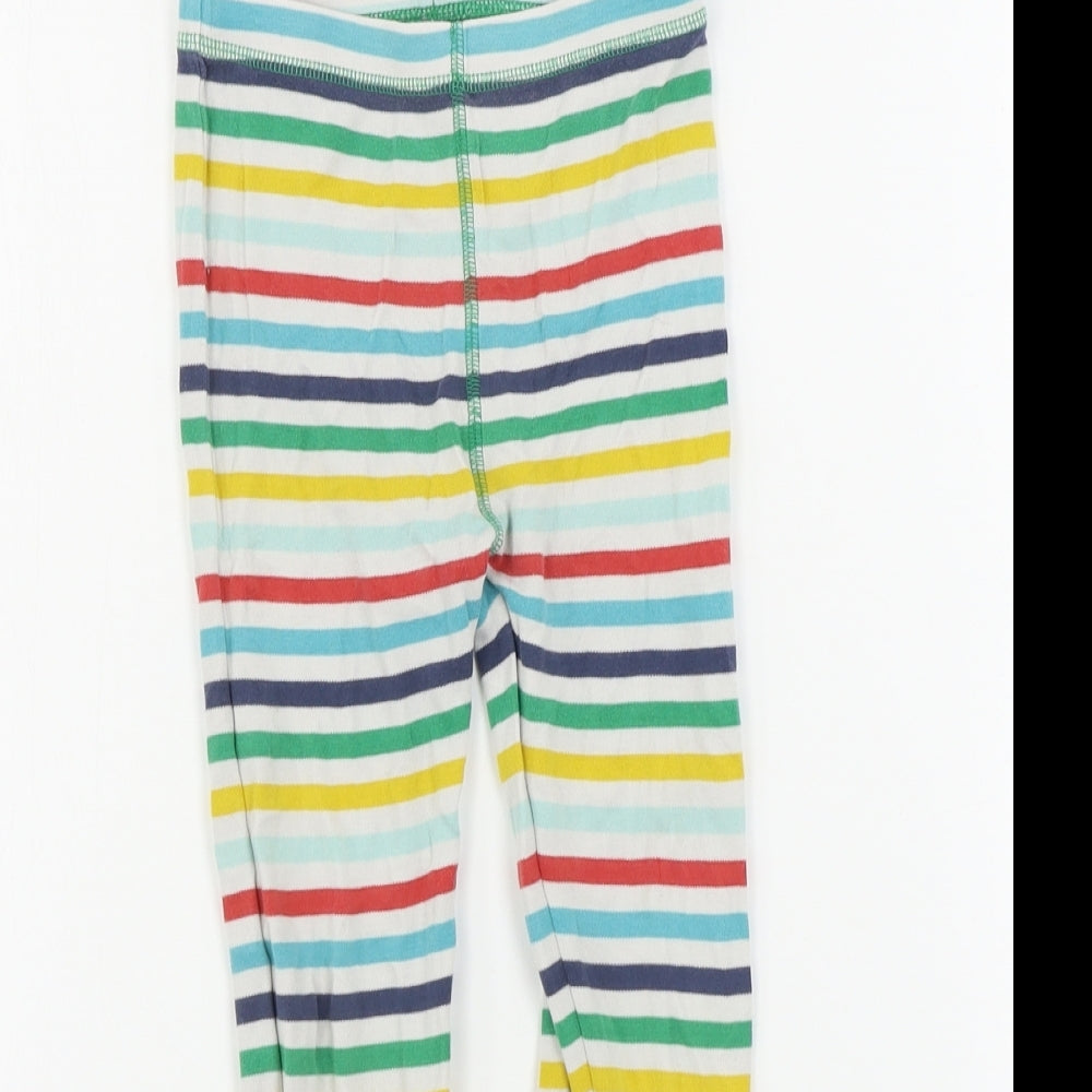NEXT  Girls White Striped  Jegging Trousers Size 3-4 Years