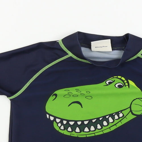 Disney Toy Story  Boys Blue   Basic T-Shirt Size 4-5 Years  - Dinasour Print