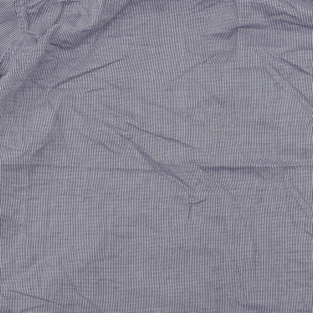 Marks and Spencer  Mens Blue Check   Button-Up Size 16.5