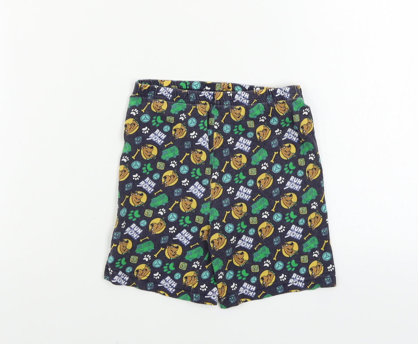 Primark  Boys Blue Animal Print  Sweat Shorts Size 5-6 Years - scooby doo