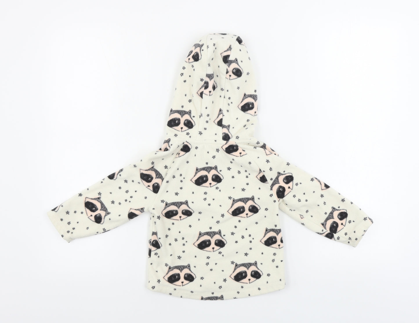 NEXT  Girls Beige Animal Print  Pullover Hoodie Size 2 Years