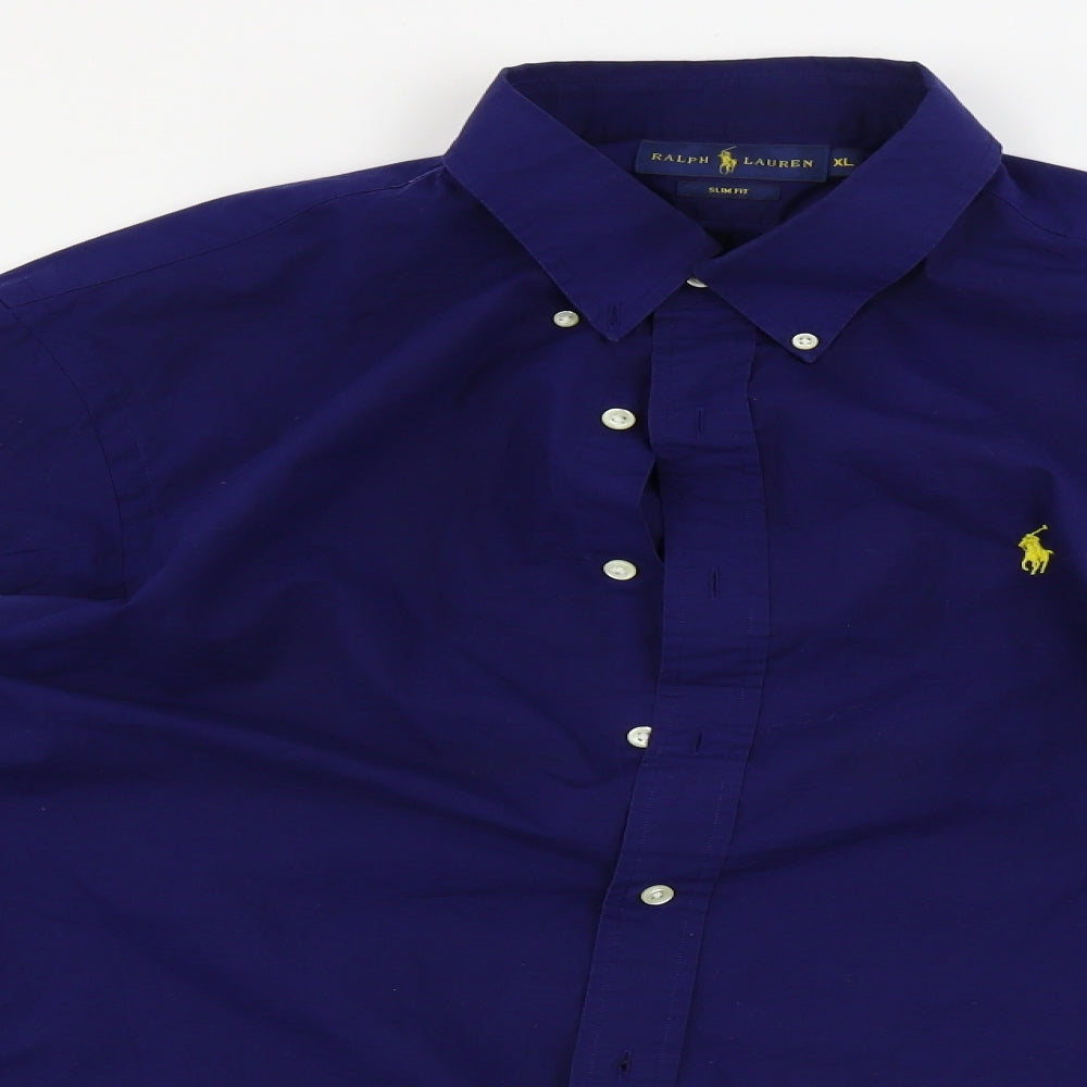 Ralph Lauren  Mens Blue    Button-Up Size XL